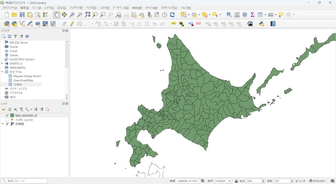 行政区域データの読み込み