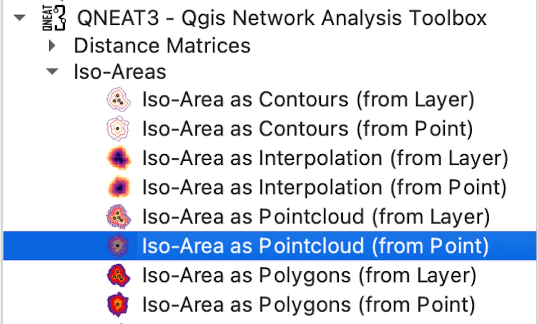プロセシングツールボックスからQNEAT3を選択
