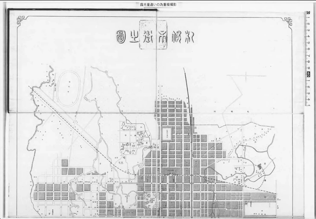 明治時代の札幌市中心部の地図(出典:『札幌市街之圖、北海道廳、1911.6. 国立国会図書館デジタルコレクション(参照 2025-04-10))