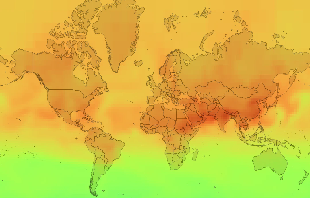 CH₄の全球データをQGISで表示