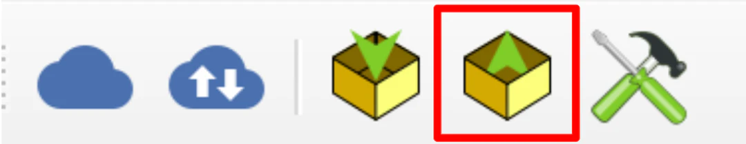 QField Syncツールバーから［QFieldから同期］ボタンをクリック