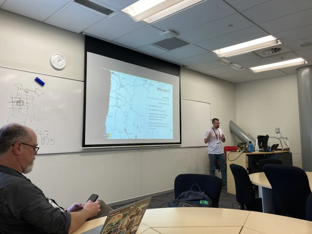 Exploring Cloud-Native Geospatial Formats: Hands-on with Raster Data Workshopの様子