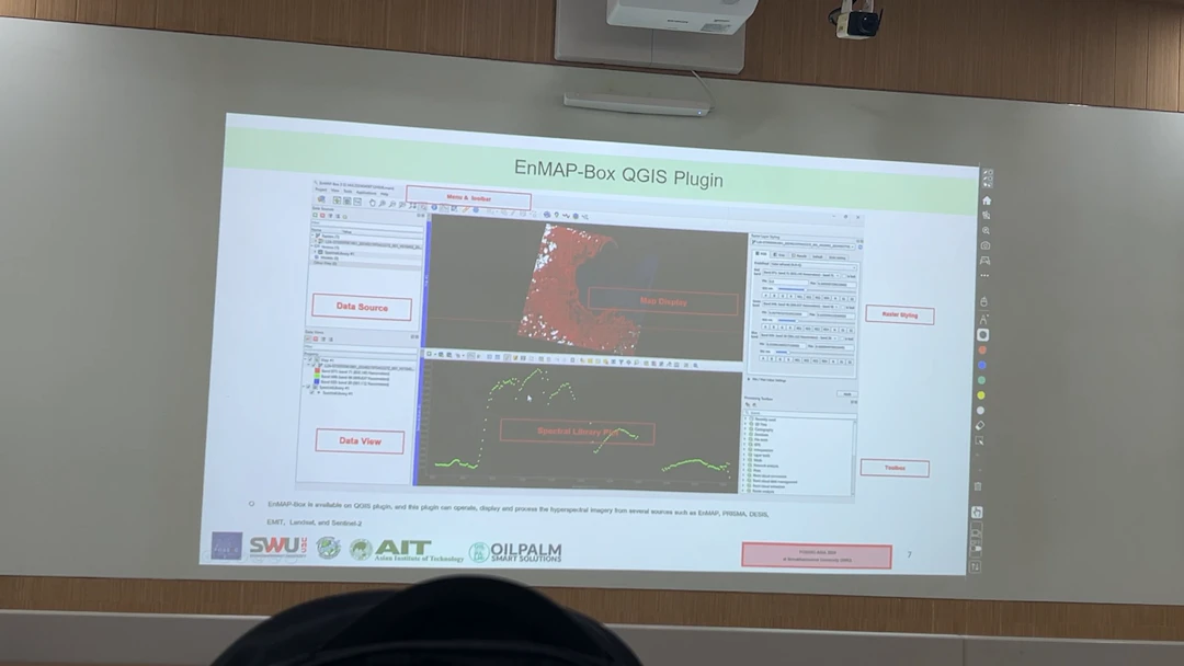 発表の中で紹介されていたEnMAP-BOXプラグインの画面構成