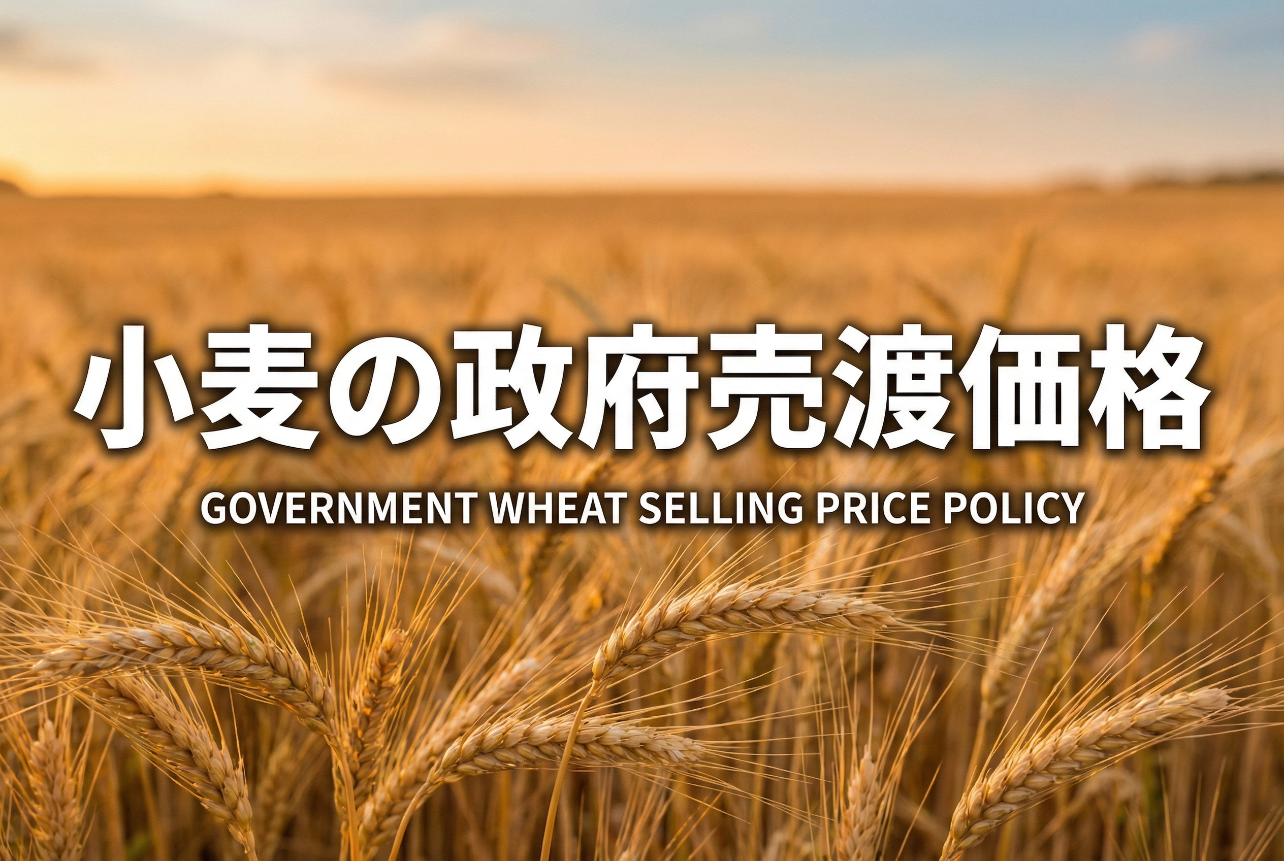 小麦の政府売渡価格は、誰の利益にどう効くのか