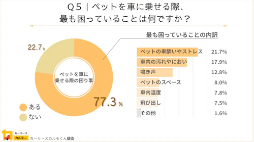 Q5：ペットを車に乗せる際、最も困っていることは何ですか？ 