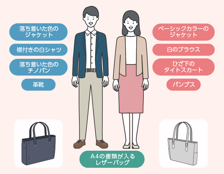 オフィスカジュアルな服装例