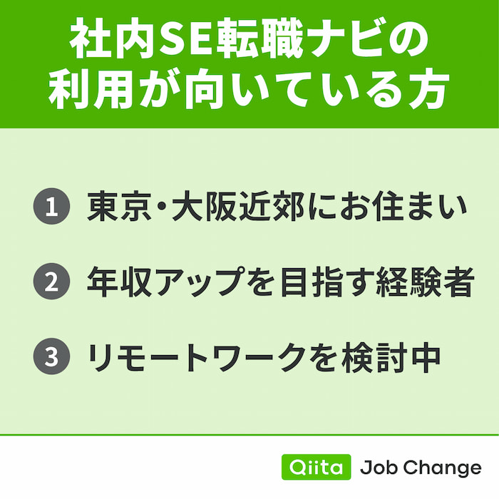 社内SE転職ナビの利用が向いている方