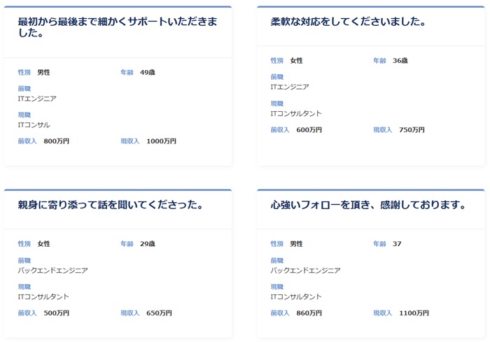 TechClipsエージェント 年収アップ事例