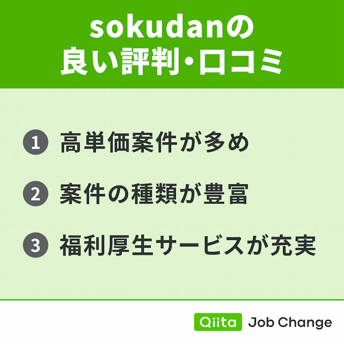 sokudan（ソクダン）の良い評判・口コミ