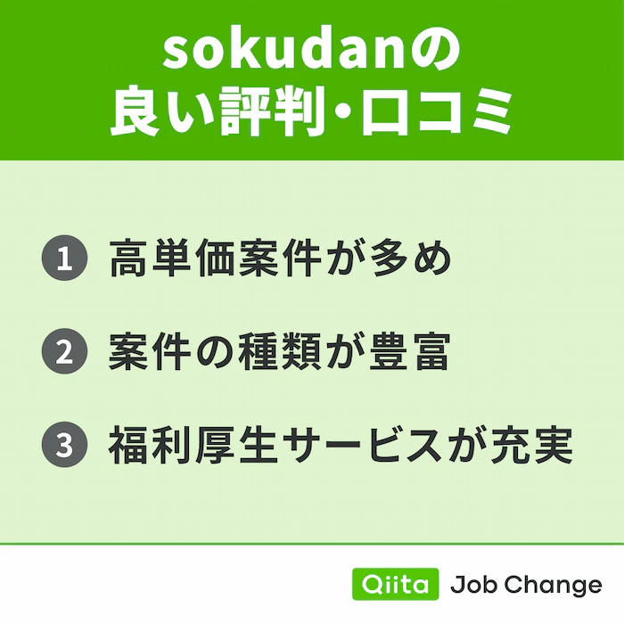 sokudan（ソクダン）の良い評判・口コミ