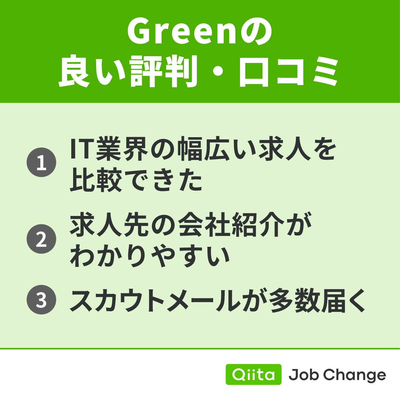 Greenの良い評判・口コミ