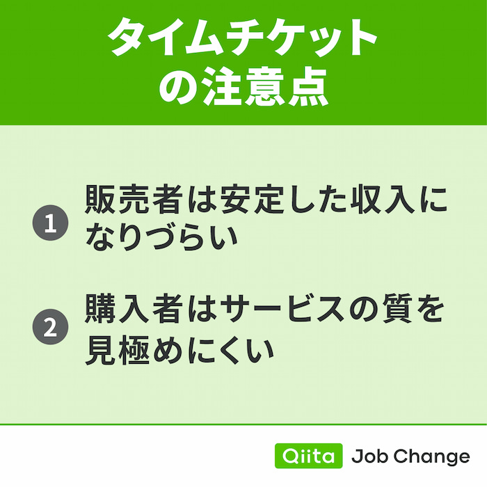 タイムチケットの注意点