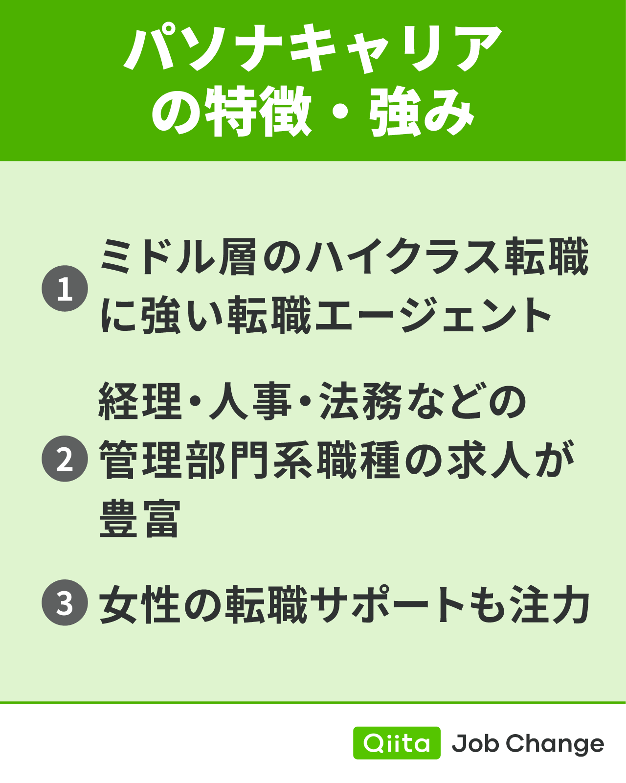 パソナキャリアの特徴・強み