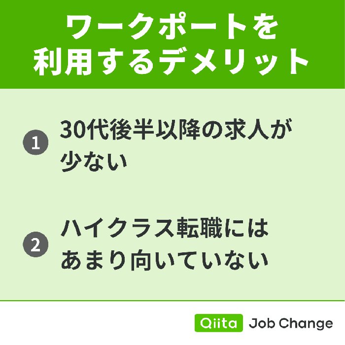 ワークポートを利用するデメリット