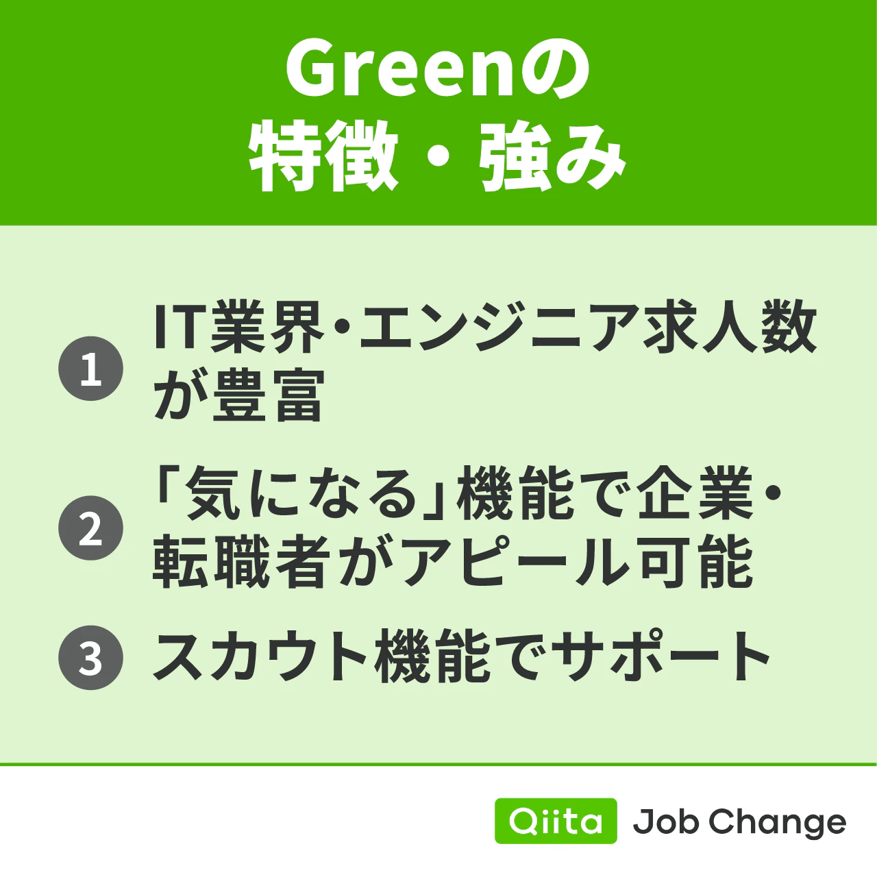 Greenの特徴・強み