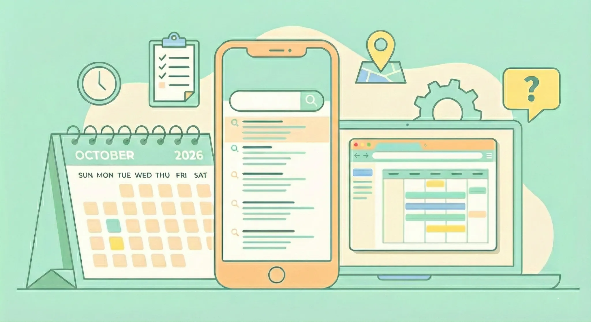 デジタルデバイスとカレンダー