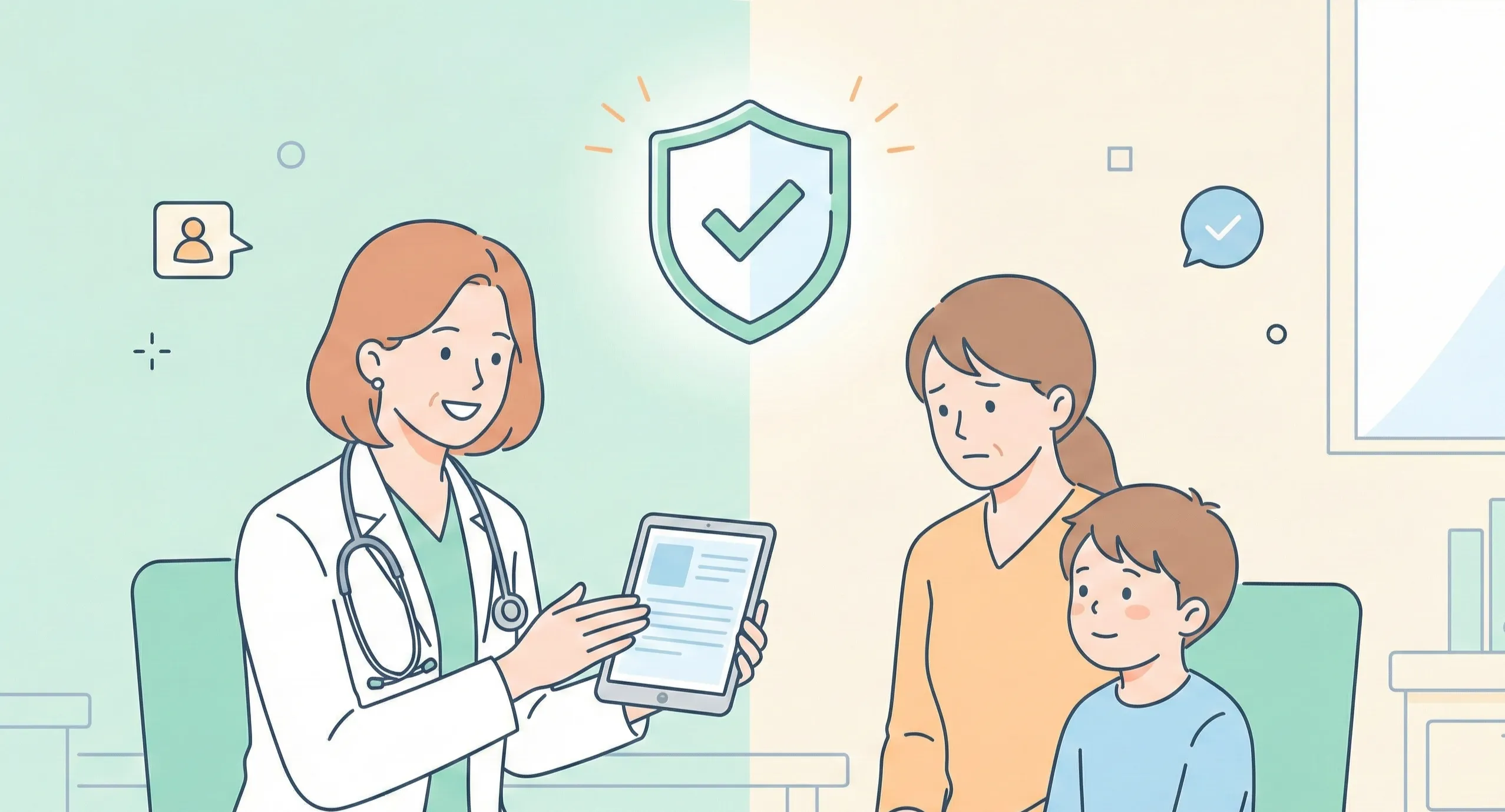 医師による診察と説明