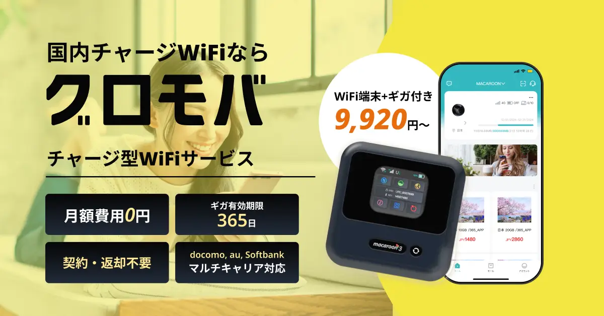 グロモバ リチャージデータ（リチャージWiFi）