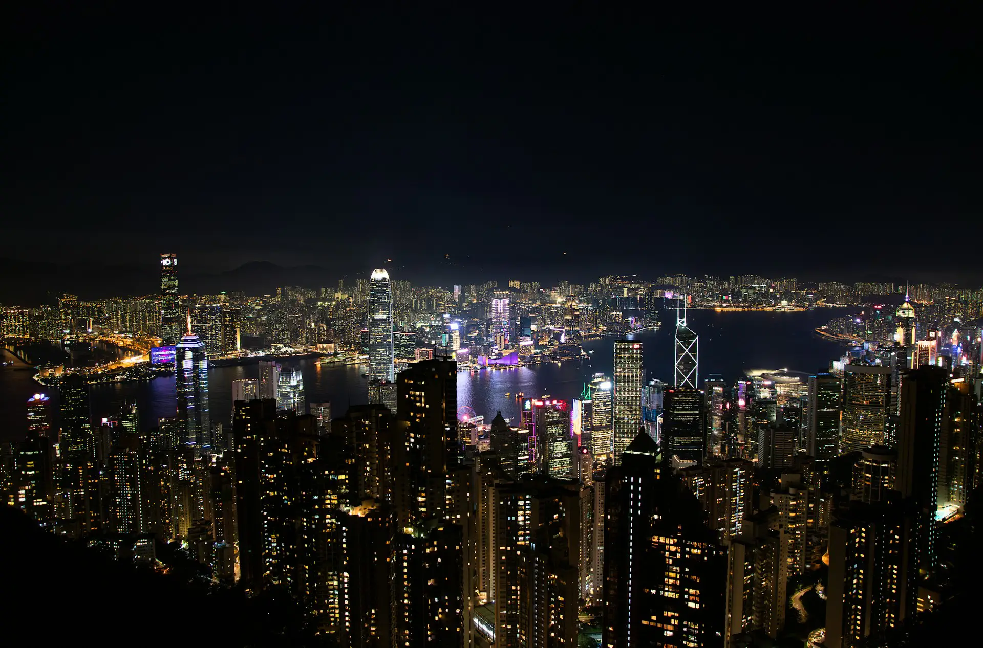 香港の100万ドルの夜景