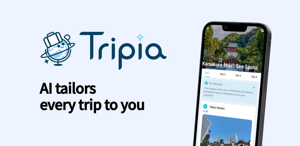 Official launch of “Tripia,” the AI travel-planning app with global coverage