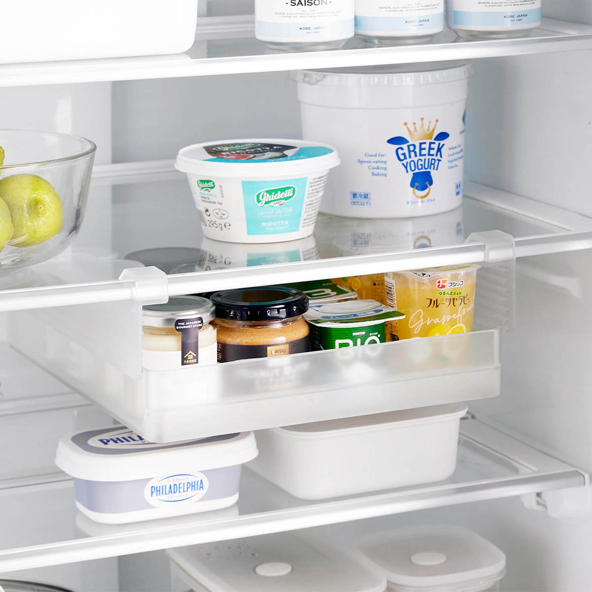 tower ｜ 冷蔵庫中棚下高さ調節卵ラック タワー L ｜ 山崎実業