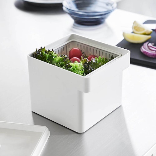電子レンジ・食洗機対応 ザル付き保存容器 タワー