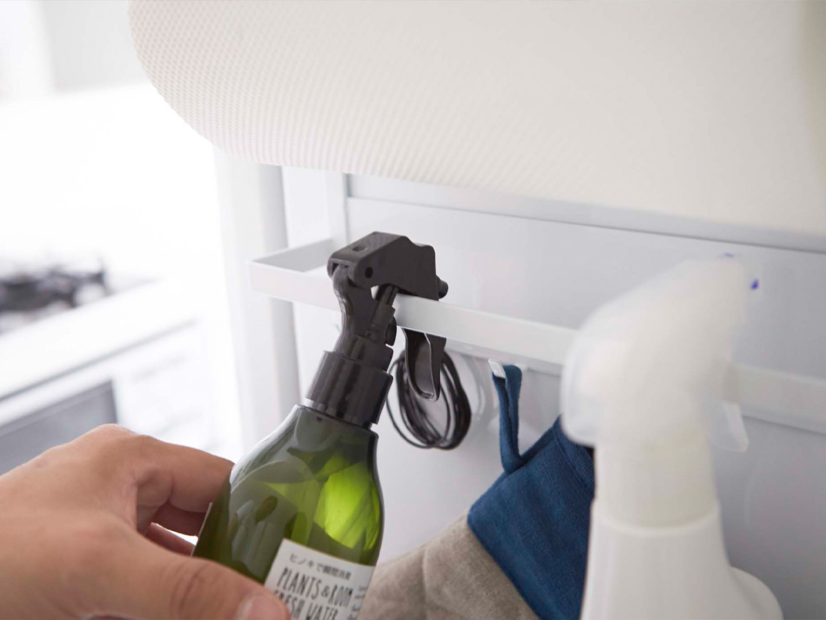 ポストモダン　レッドカラー　サークル　ガラス　タワー　サイド　ラック tower ｜ マグネット冷蔵庫サイドラック タワー ｜ 山崎実業