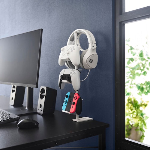 デスク奥ゲームコントローラー収納ラック スマート