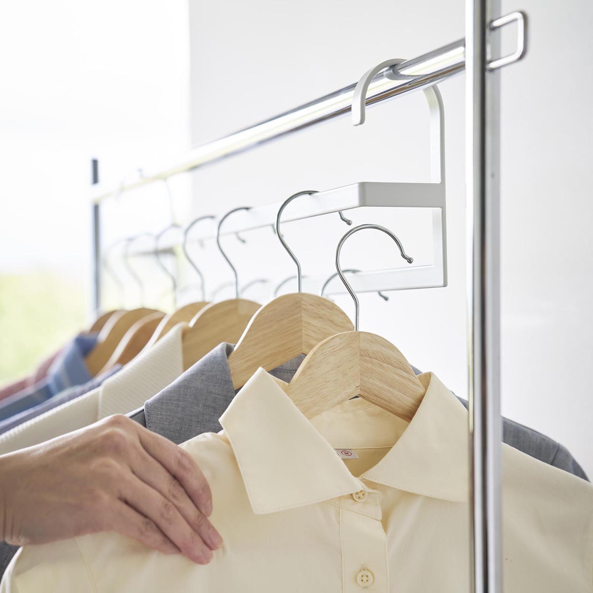 smart ｜ 収納力アップ2段衣類ハンガー スマート W60 ｜ 山崎実業