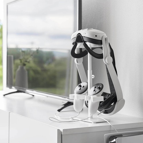 伸縮VRゴーグル&コントローラー収納ラック スマート