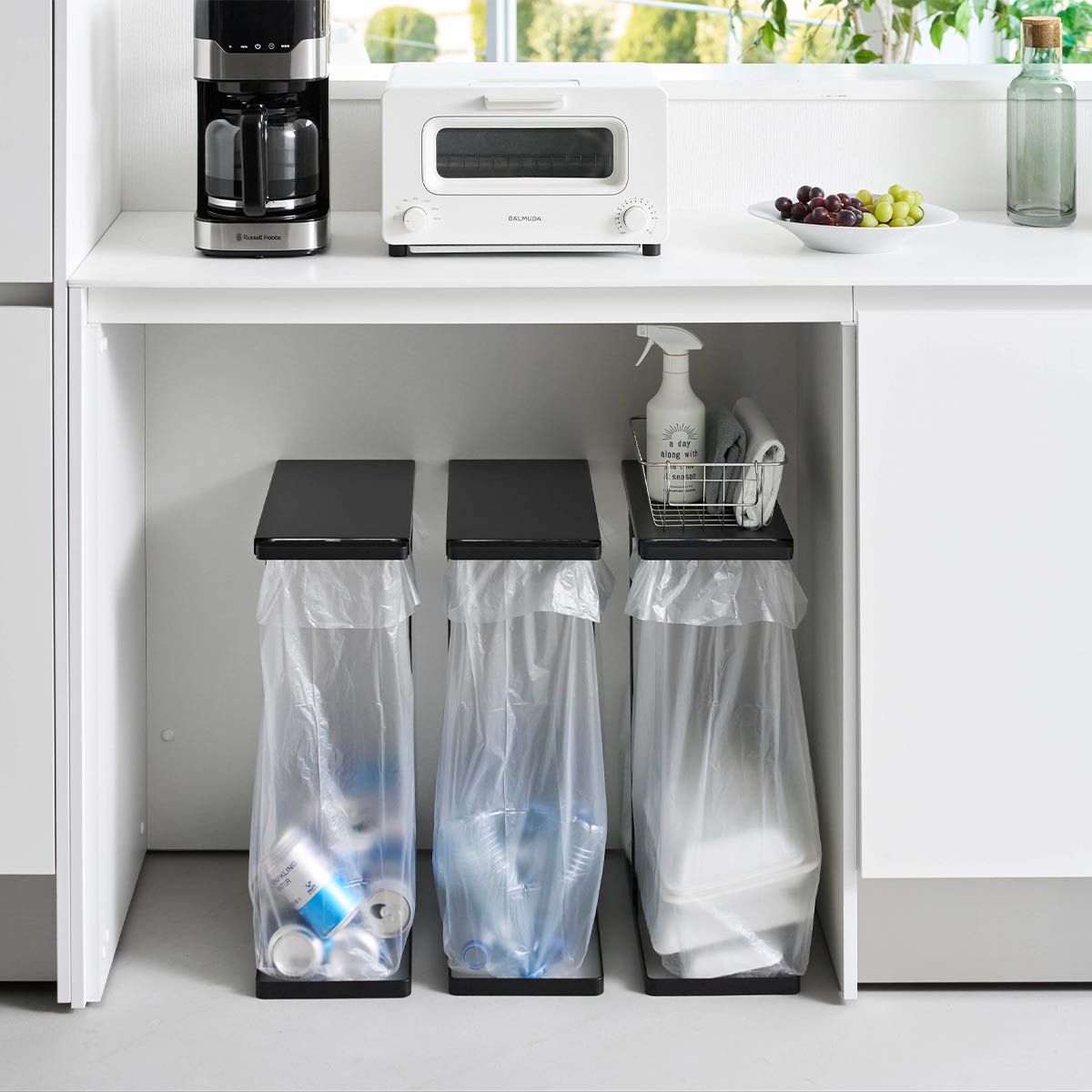 タワー 非売品 2冊 tower ｜ 引き出す分別ゴミ袋ホルダー タワー スリム 45L ｜ 山崎実業