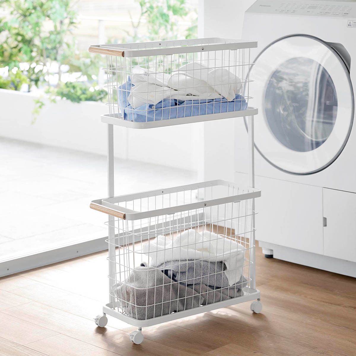 tosca ｜ ランドリーワゴン+バスケット トスカ スリム ｜ 山崎実業
