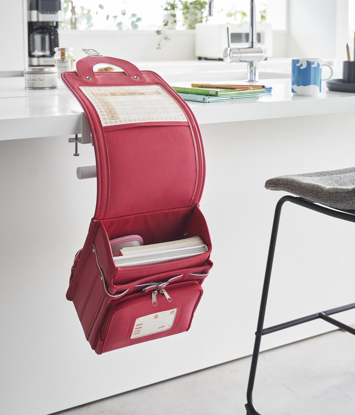 tower 山崎実業　リュックハンガー　ランドセルハンガー　タワー 特典付［ ランドセル\u0026リュックハンガー2段 タワー ］山崎実業 tower ラック 収納 ドアハンガー ランドセルラック 引っ掛け収納 壁面収納  リュックハンガー スリム ハンガー おしゃれ 壁 扉 子供 子ども 2段 キッズ ランドセル クローゼット 子供部屋 北欧 yamazaki 5242