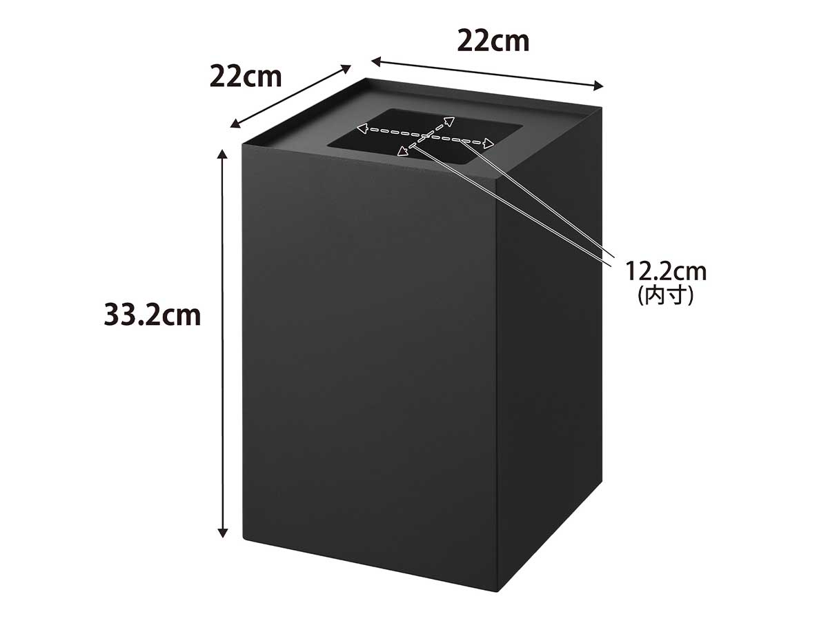 tower ｜ 蓋付きトラッシュカン タワー 角型 14L ｜ 山崎実業