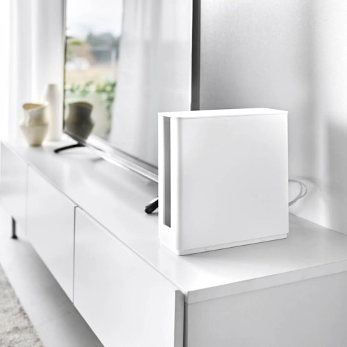 蓋付き重ねられる仕切り付きスリムルーター収納ケース スマート