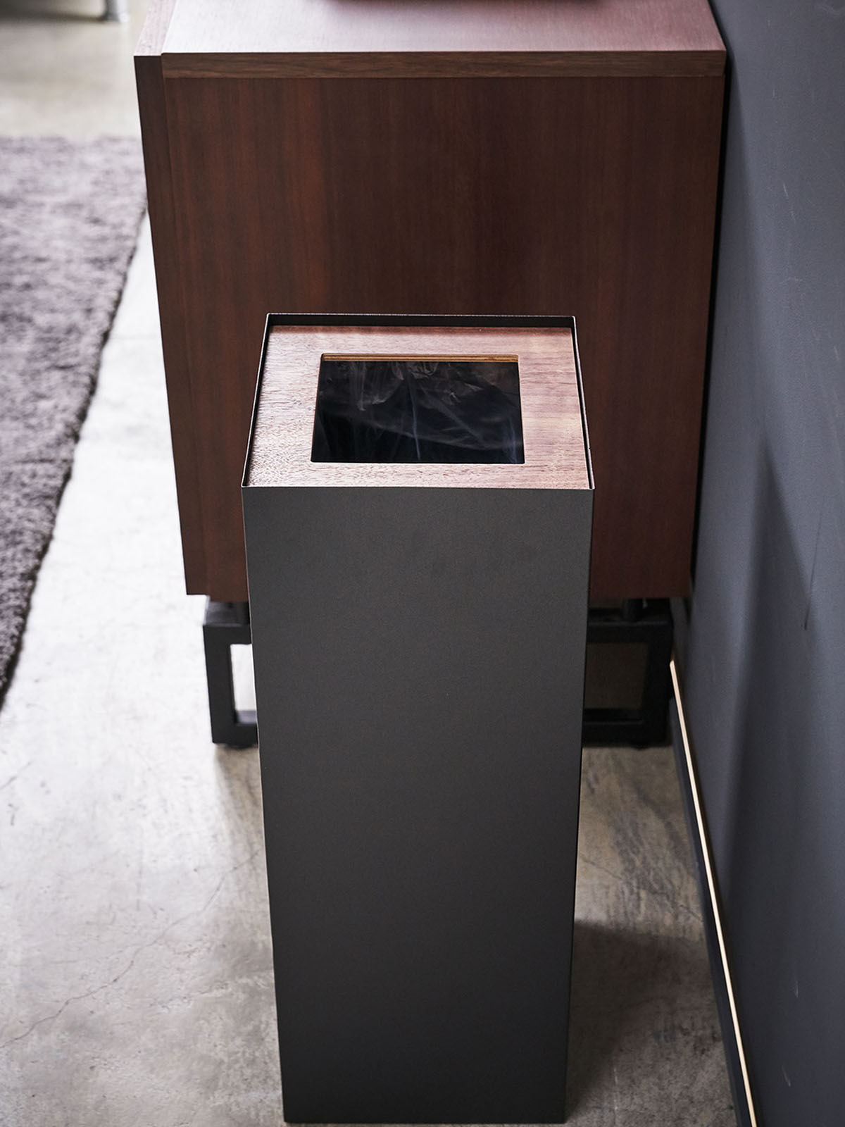 トラッシュカン リン 角型ロング rin 山崎実業 おしゃれ かわいい 便利 ブラウン ナチュラル 4530 4531