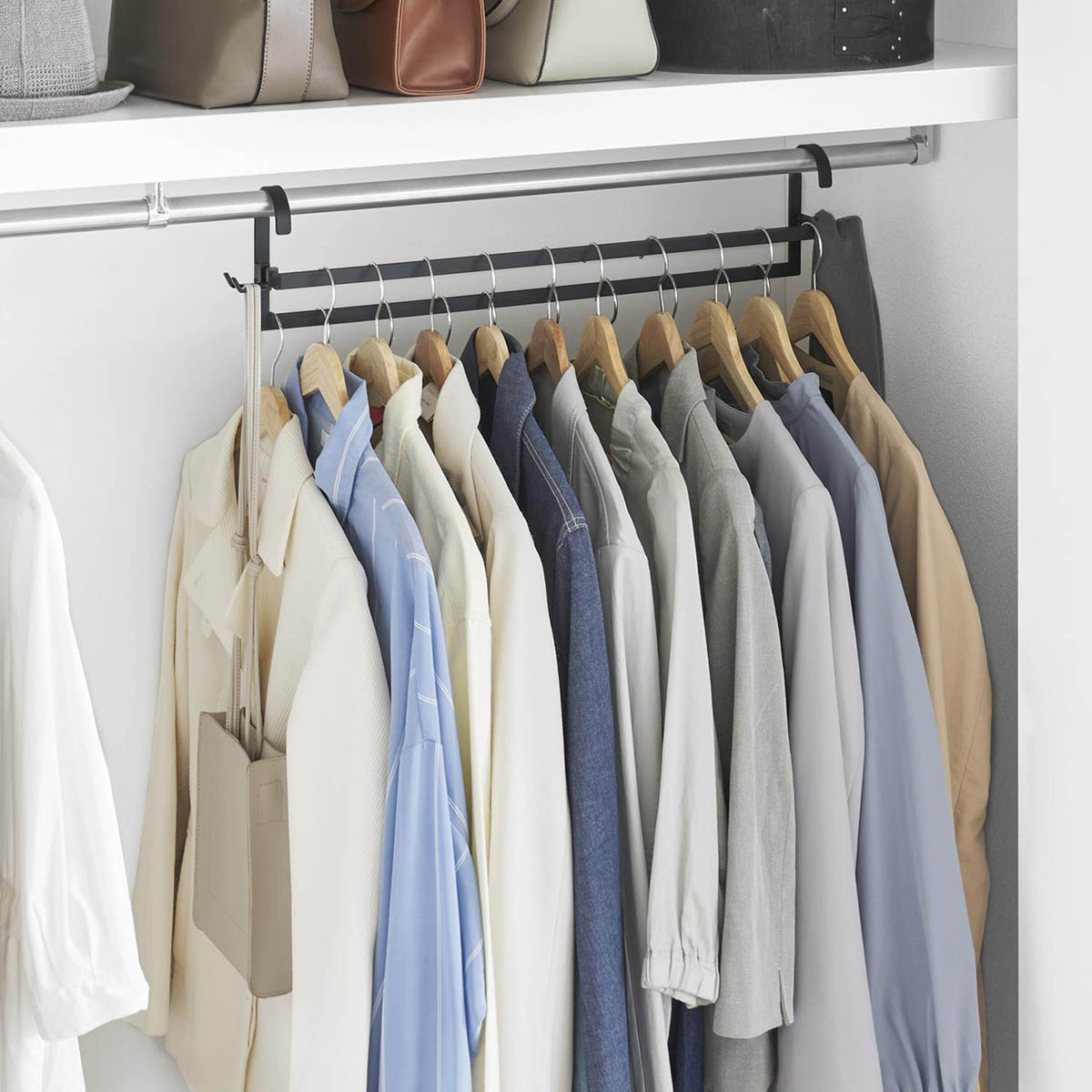 smart ｜ 収納力アップ2段衣類ハンガー スマート W60 ｜ 山崎実業