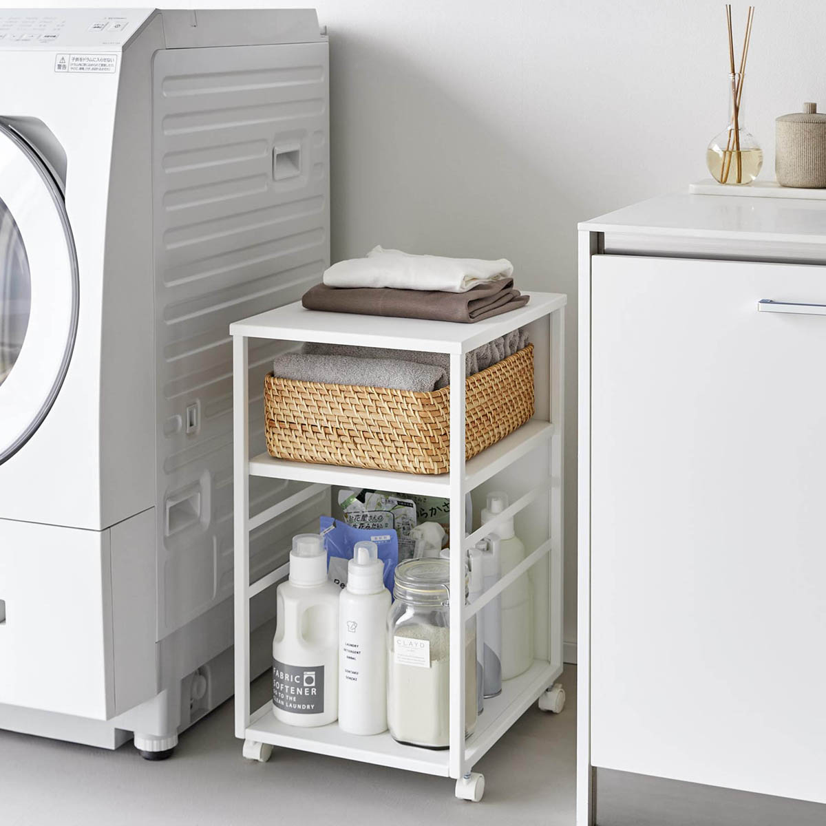 tower ｜ 目隠しワゴン タワー スリム 天板付き ｜ 山崎実業