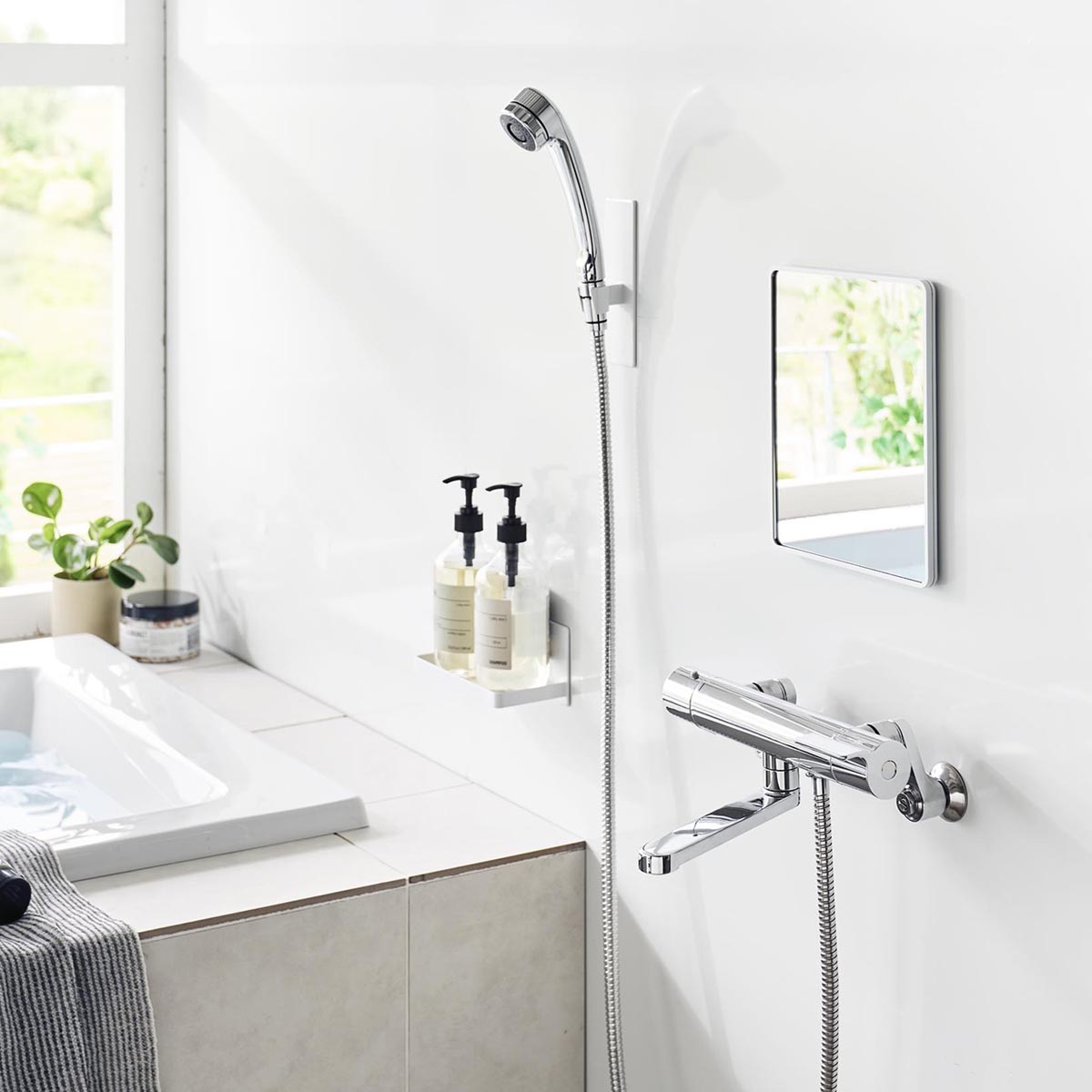  マグネットバスルーム樹脂ミラー タワー 角型