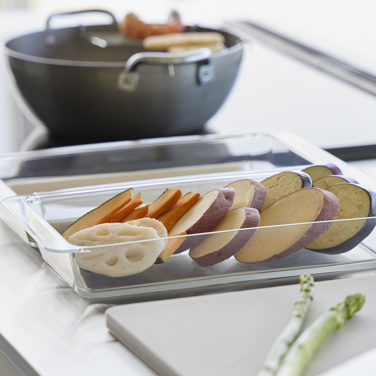 tower ｜ 電子レンジ対応連結できる洗いやすい下ごしらえ調理トレー