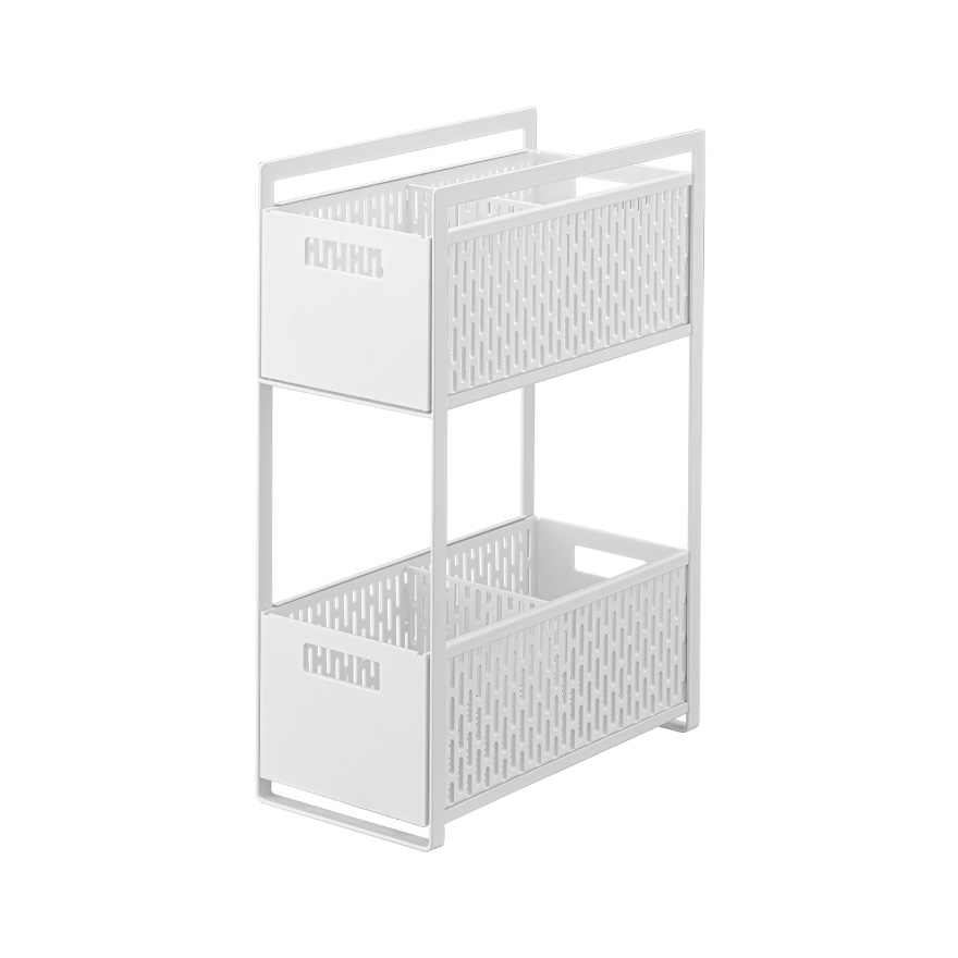 収納バスケット 2段 シンク下　タワー 2個セット　スライド 引き出し 5218 10196-v-1.jpg