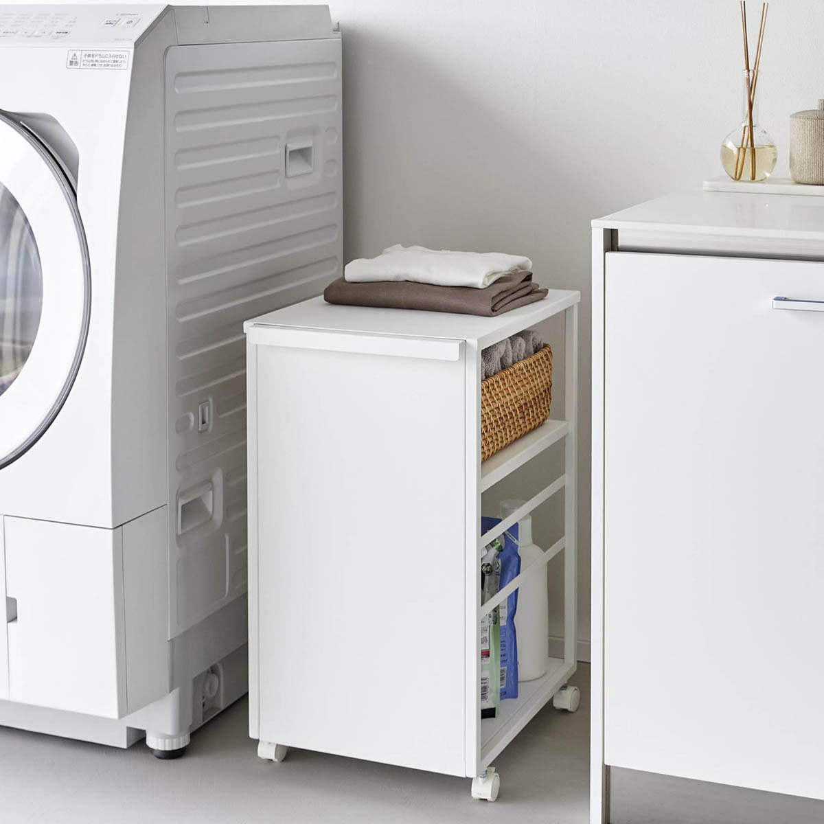 tower ｜ 目隠しワゴン タワー スリム 天板付き ｜ 山崎実業