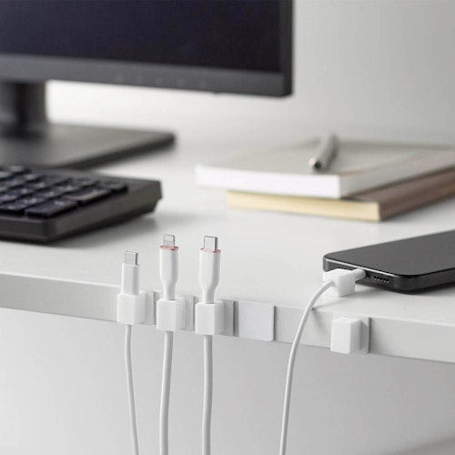 テープで貼り付けるマグネットケーブルホルダー スマート 5個組