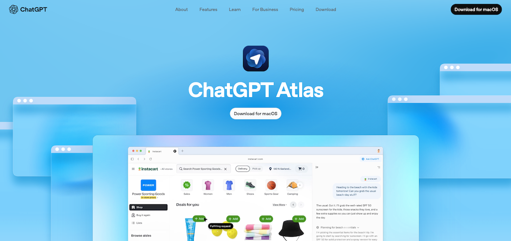 AIアシスタント常駐型」ブラウザが新登場! ChatGPT Atlasを使って