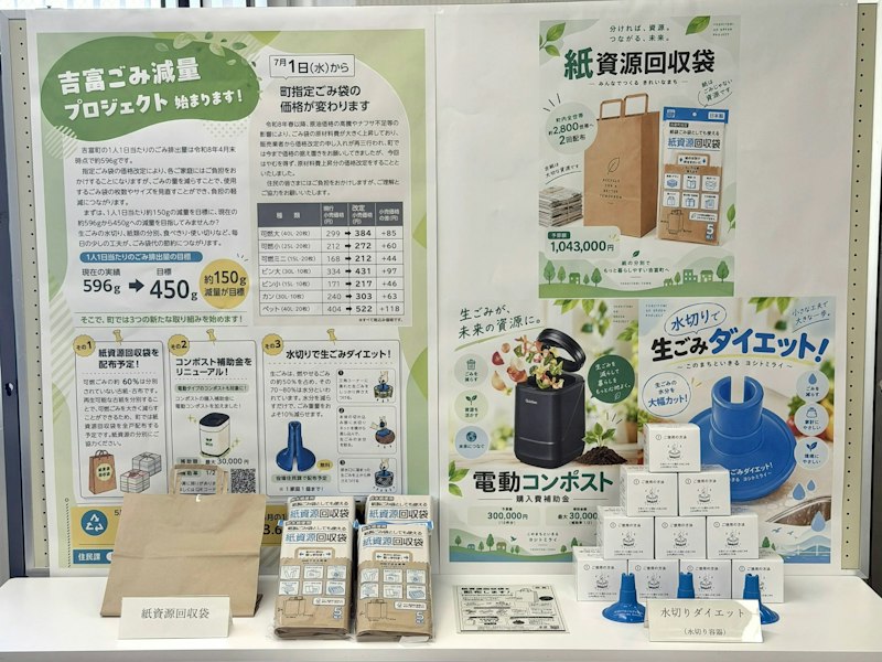 吉富ごみ減量プロジェクトに関する設営ブースの様子