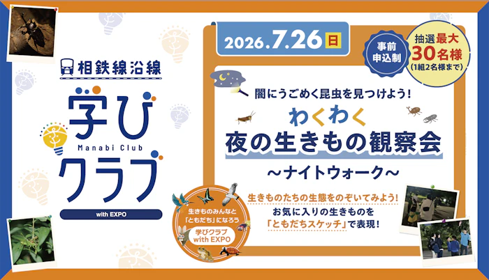 学びクラブ with EXPO 「夜の生きもの観察会」