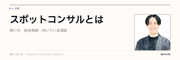 スポットコンサルとは｜料金の決まり方・使い方・向いている相談