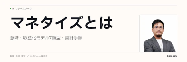 マネタイズとは|収益モデル7類型で設計する実務フロー