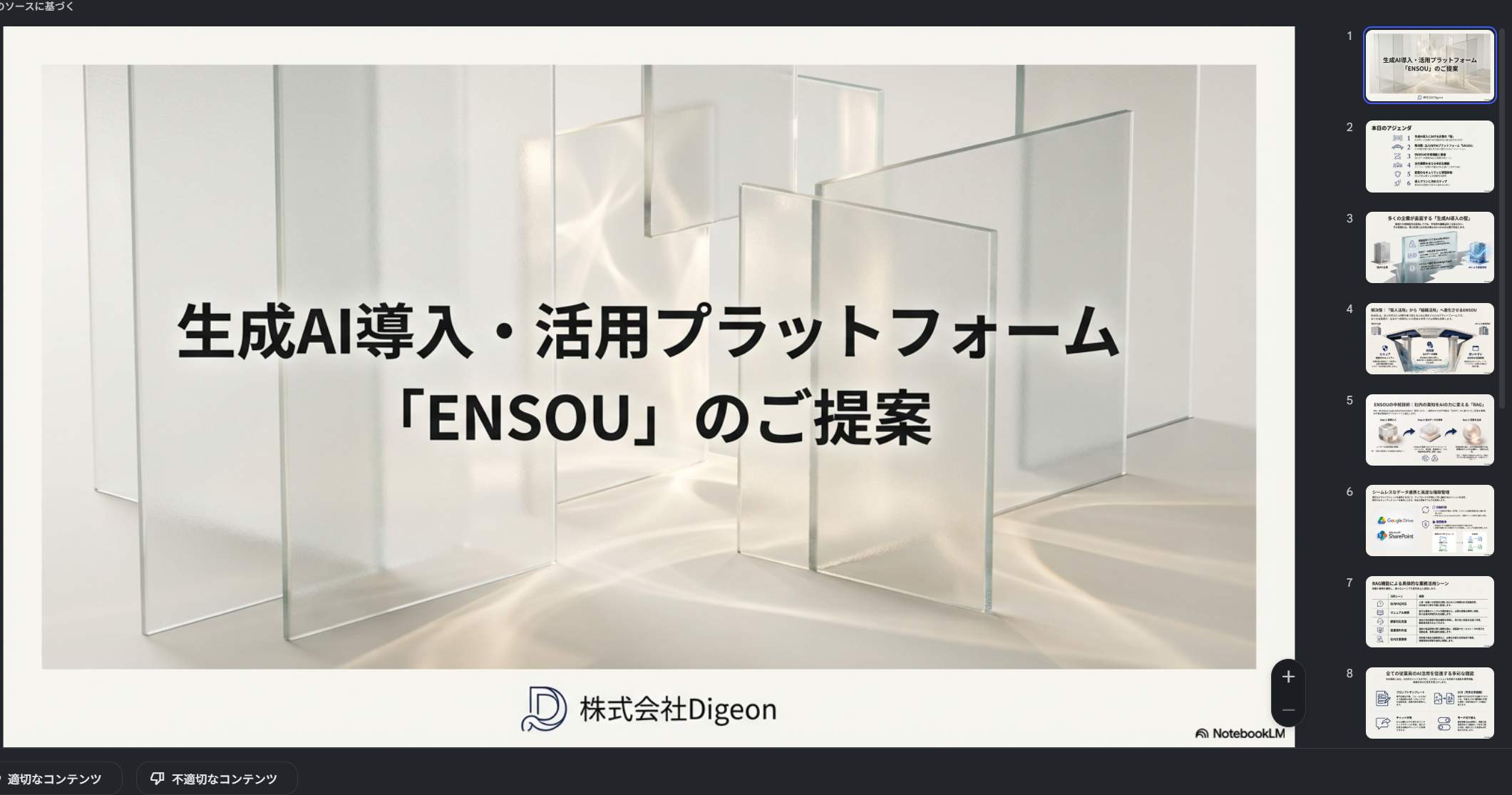 生成されたスライド