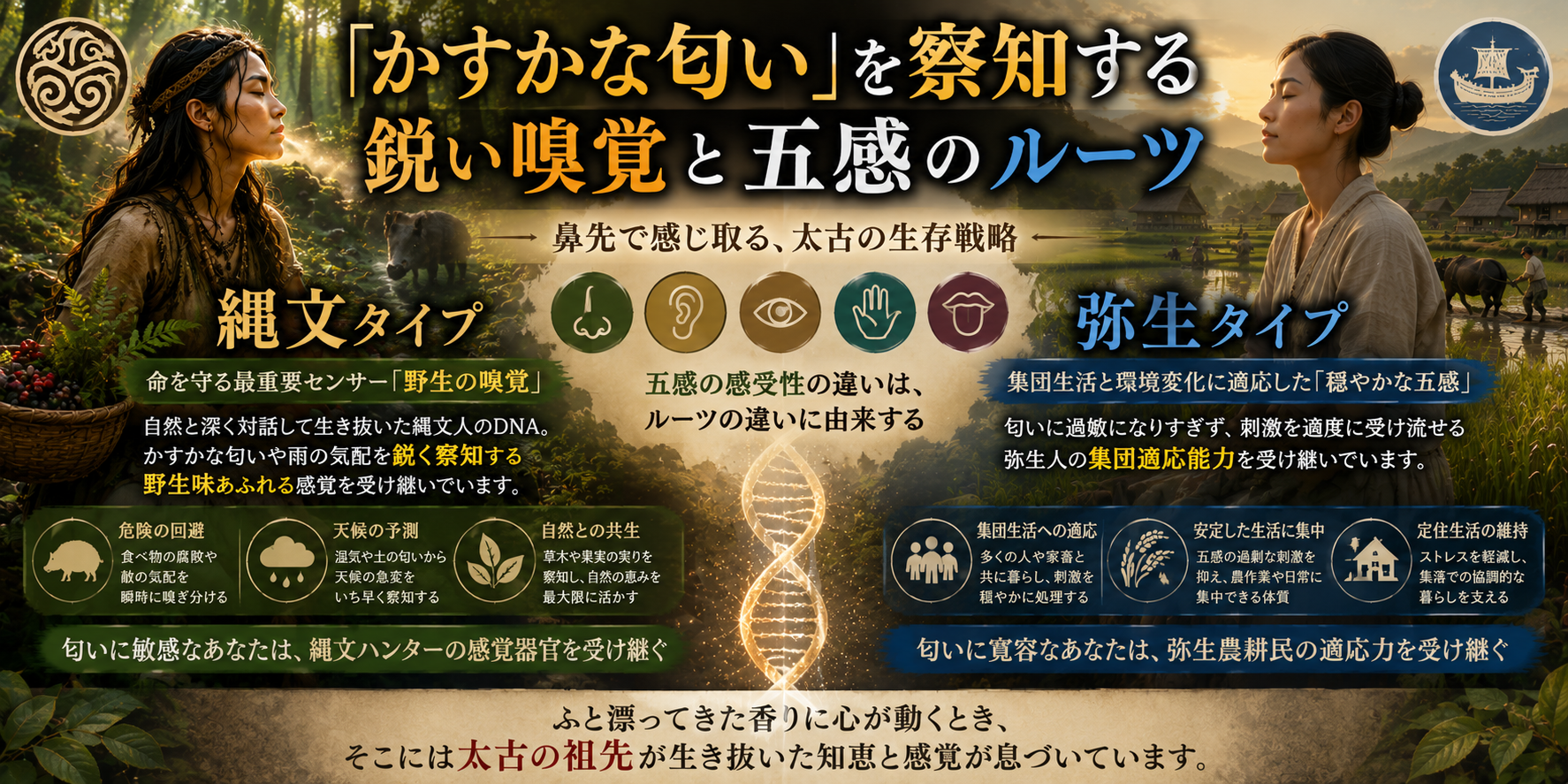 「かすかな匂い」を察知する鋭い嗅覚と五感のルーツ